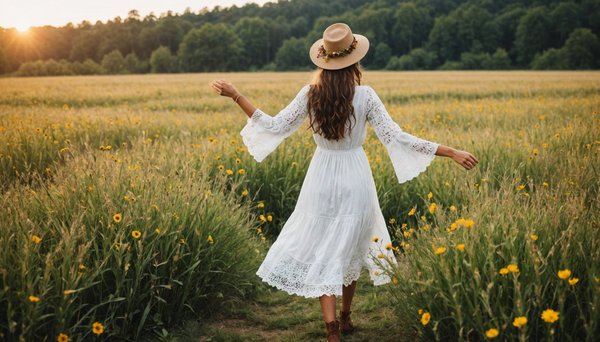 Robe blanche hippie : le chic bohème à votre portée